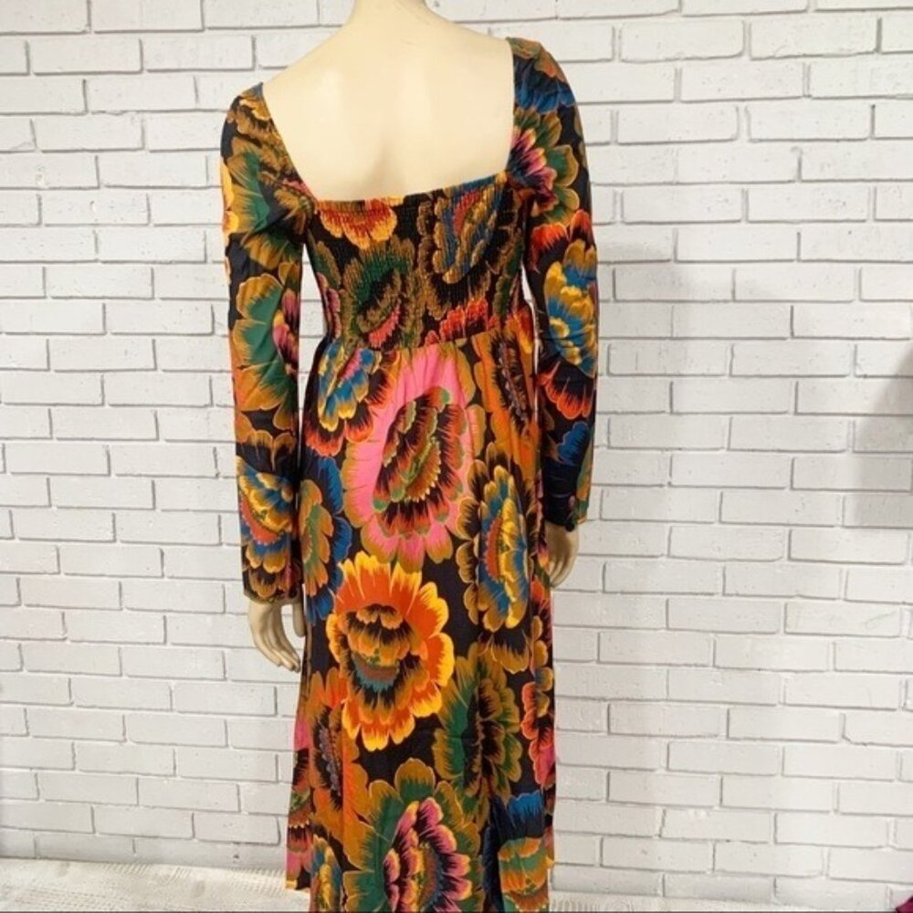 FARM Rio “Flowers” Midi‎ Dress • Bold Floral Print • Size Small • NWT - Picture 7 of 10